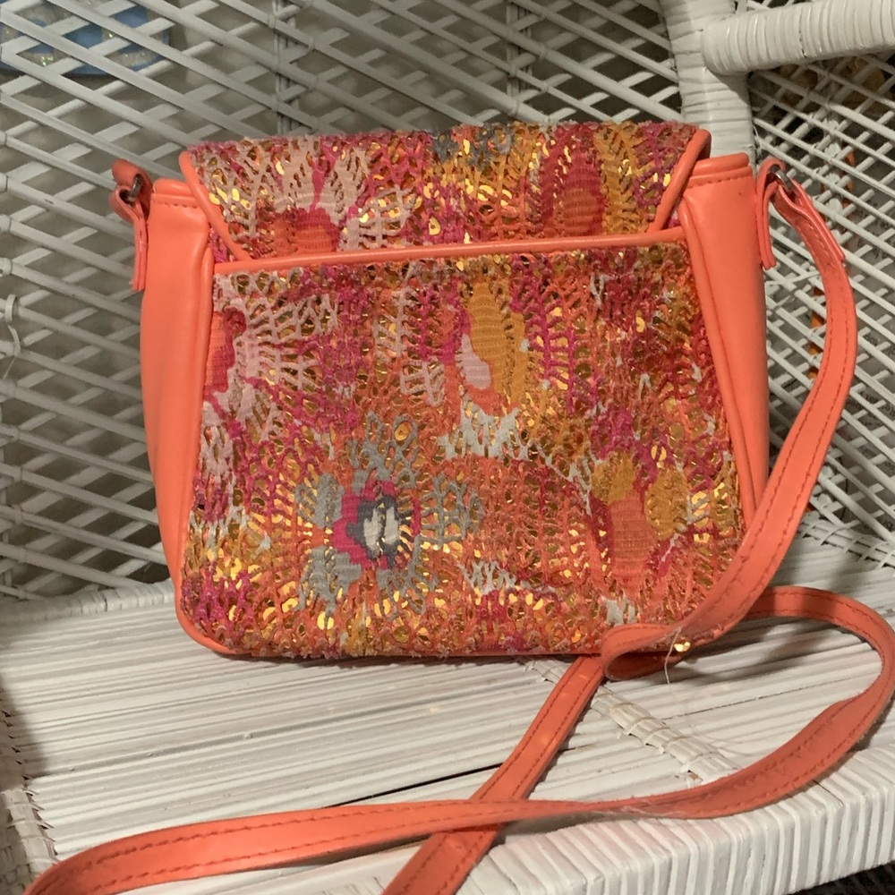 Rare Vera Bradley Coral sequins crossbody purse